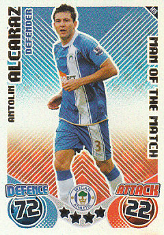 Antolin Alcaraz Wigan Athletic 2010/11 Topps Match Attax Man of the Match #M19